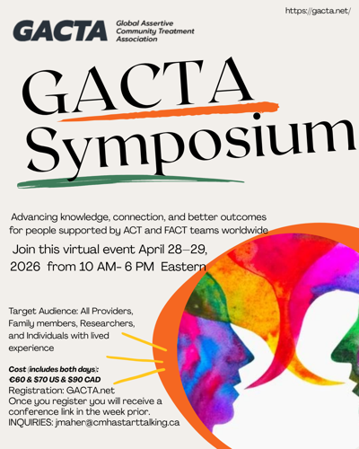 image: symposium poster of two heads talking with each other